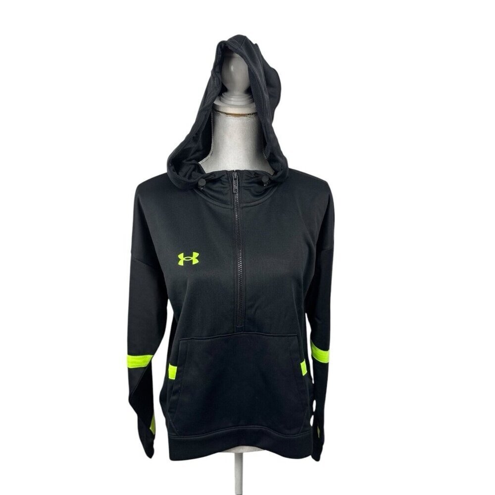 Under Armour Women's L Storm Armour Fleece‎ Half Zip Jacket Black NWT